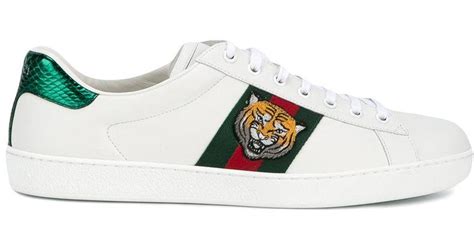 new ace tiger bianco sneaker gucci|ace sneakers Gucci.